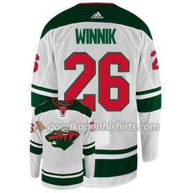 Minnesota Wild DANIEL WINNIK 26 Adidas Wit Authentic Shirt - Mannen